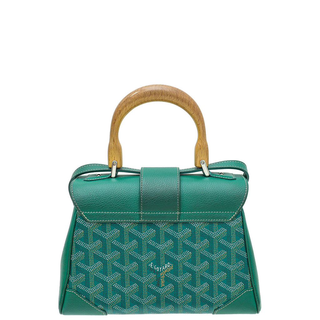 Goyard Goyardine Green Saigon Souple Mini Bag