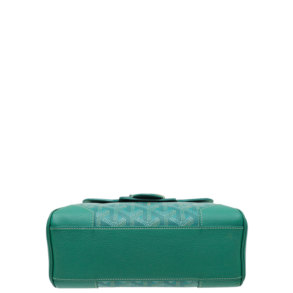 Goyard Goyardine Green Saigon Souple Mini Bag