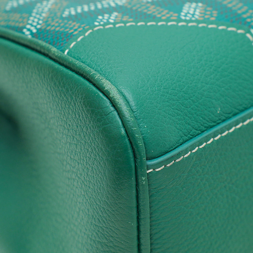 Goyard Goyardine Green Saigon Souple Mini Bag
