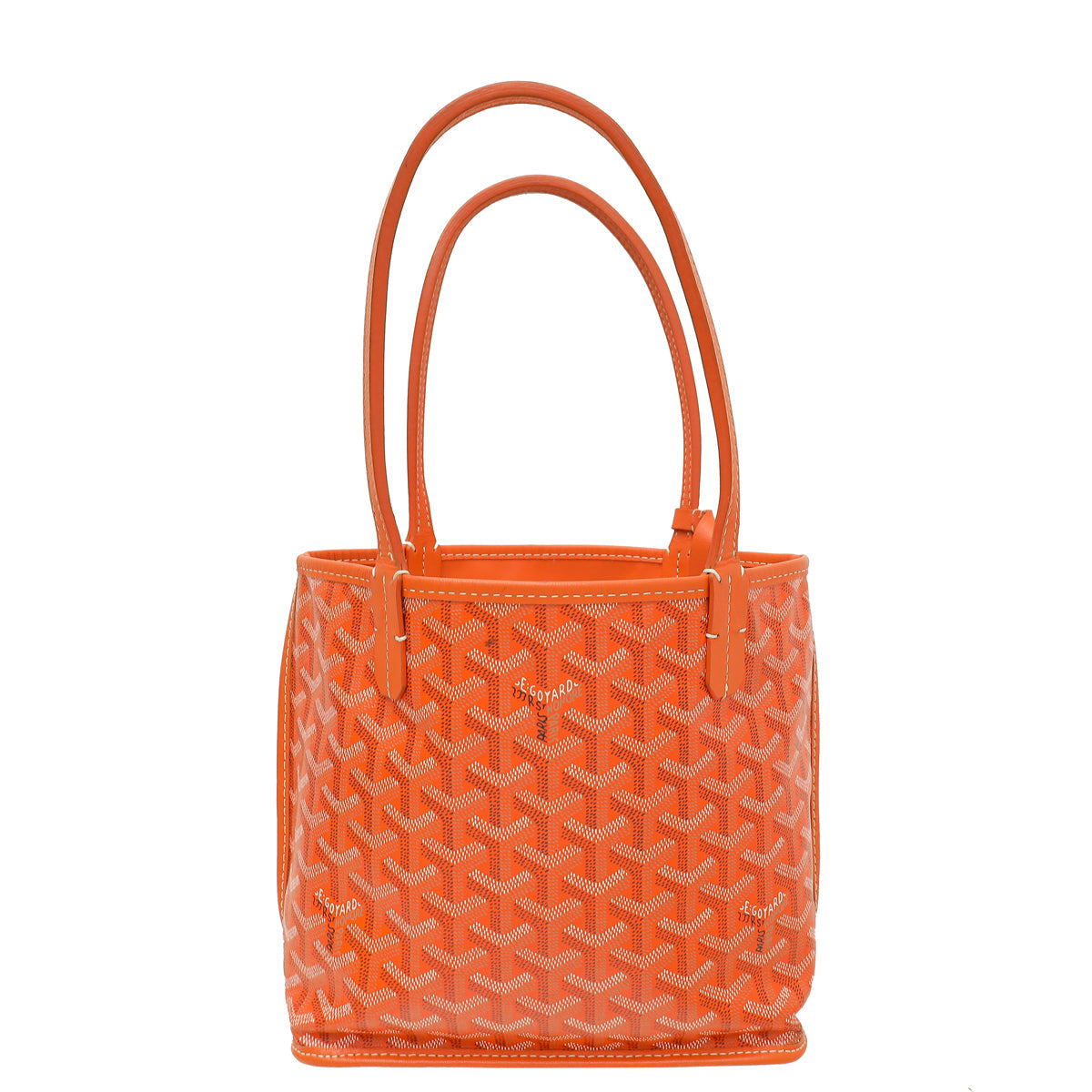 Goyard Orange Goyardine Anjou Mini Bag