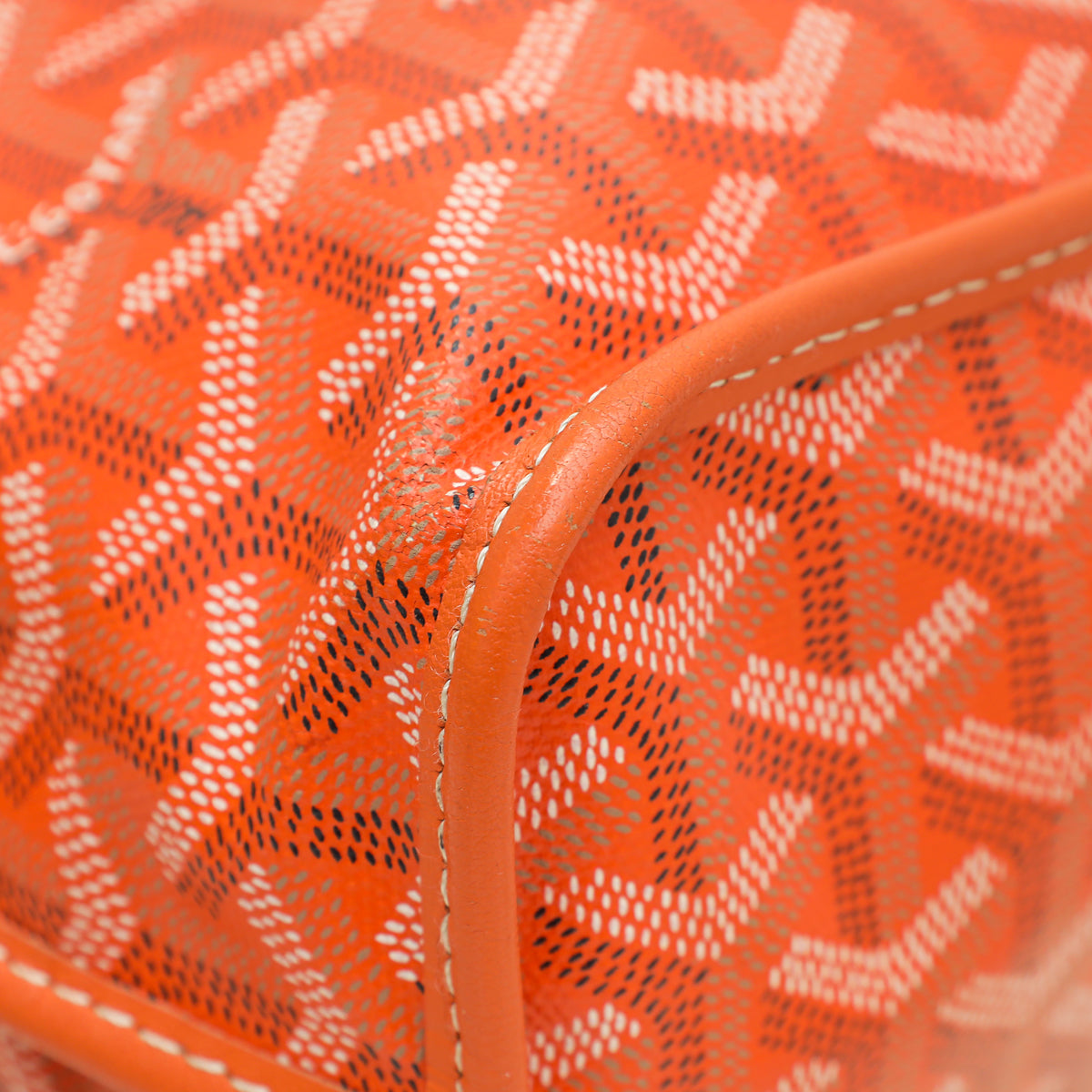 Goyard Orange Goyardine Anjou Mini Bag