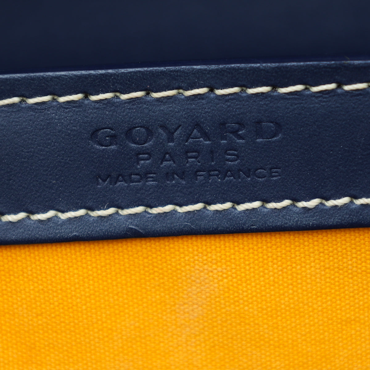 Goyard Navy Blue Goyardine Saigon Bandouliere PM Bag
