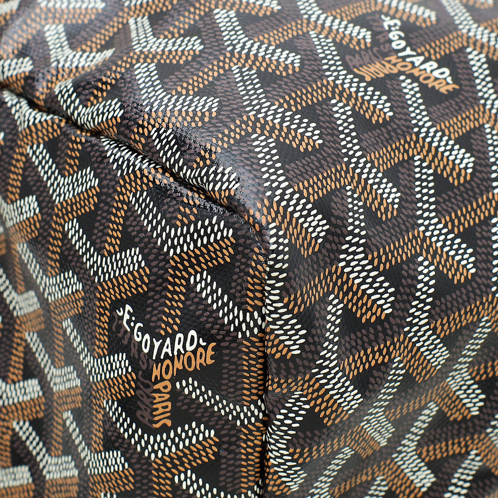 Goyard Black Goyardine Saint Louis GM Tote Bag