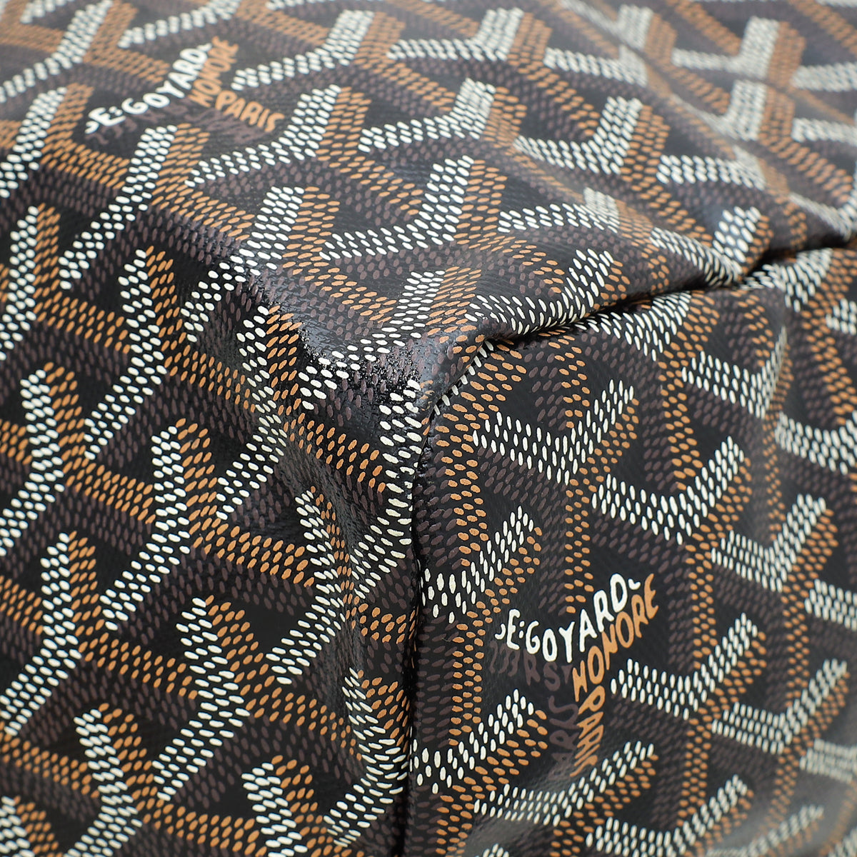 Goyard Black Goyardine Saint Louis GM Tote Bag