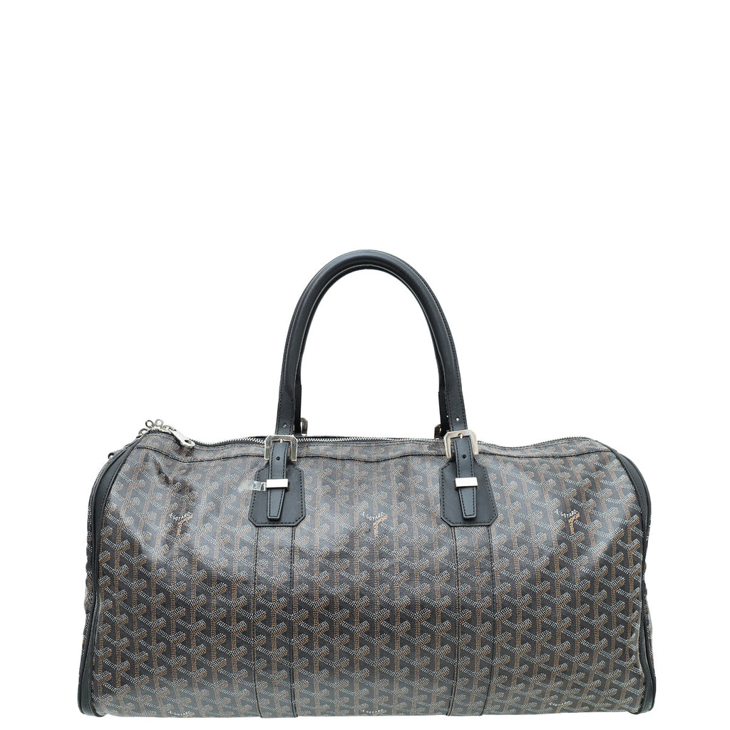Goyard Black Goyardine Croisiere Boston 55 Bag