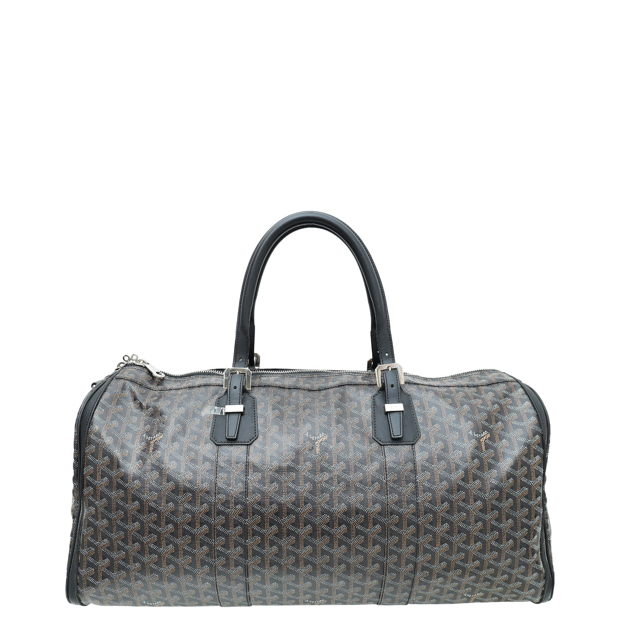 Goyard Black Goyardine Croisiere Boston 55 Bag