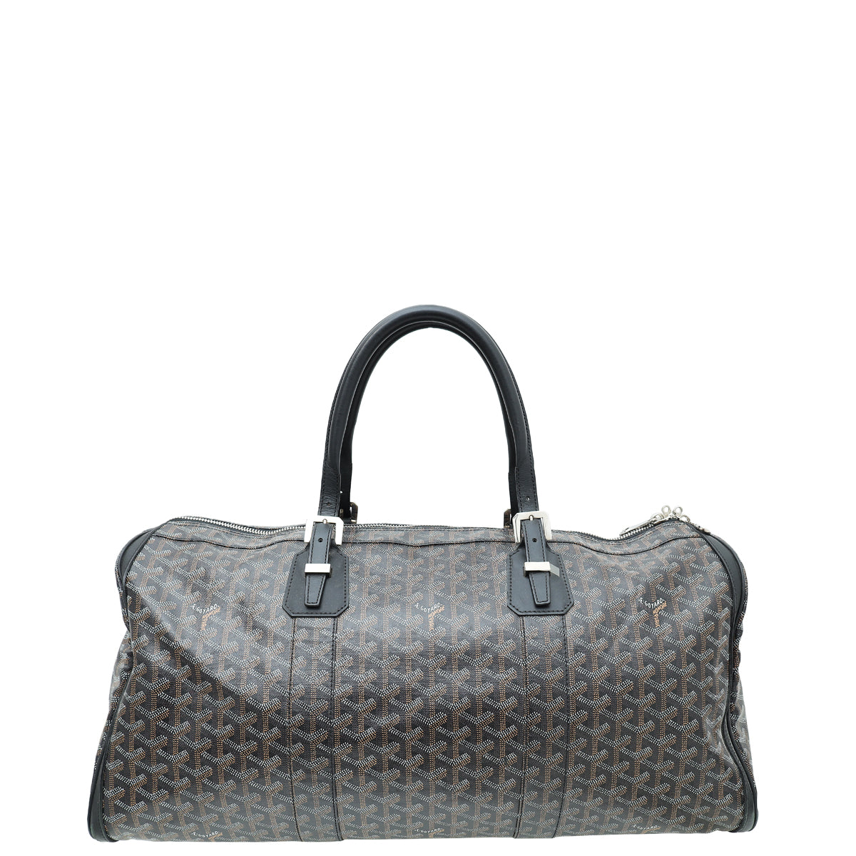 Goyard Black Goyardine Croisiere Boston 55 Bag