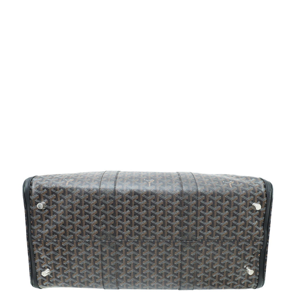 Goyard Black Goyardine Croisiere Boston 55 Bag