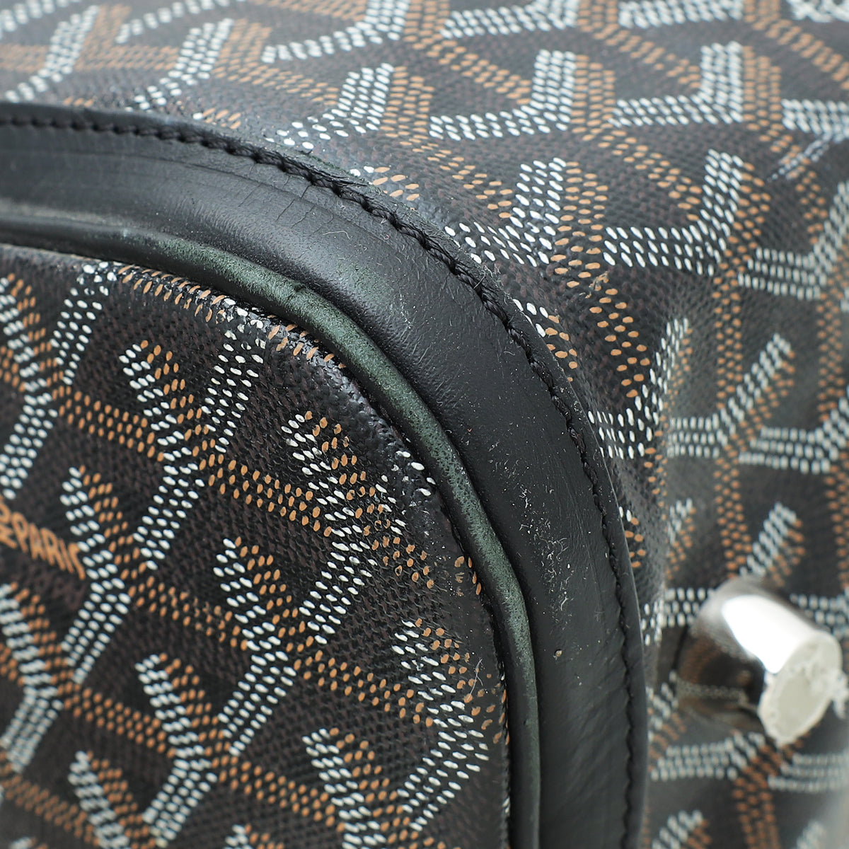 Goyard Black Goyardine Croisiere Boston 55 Bag