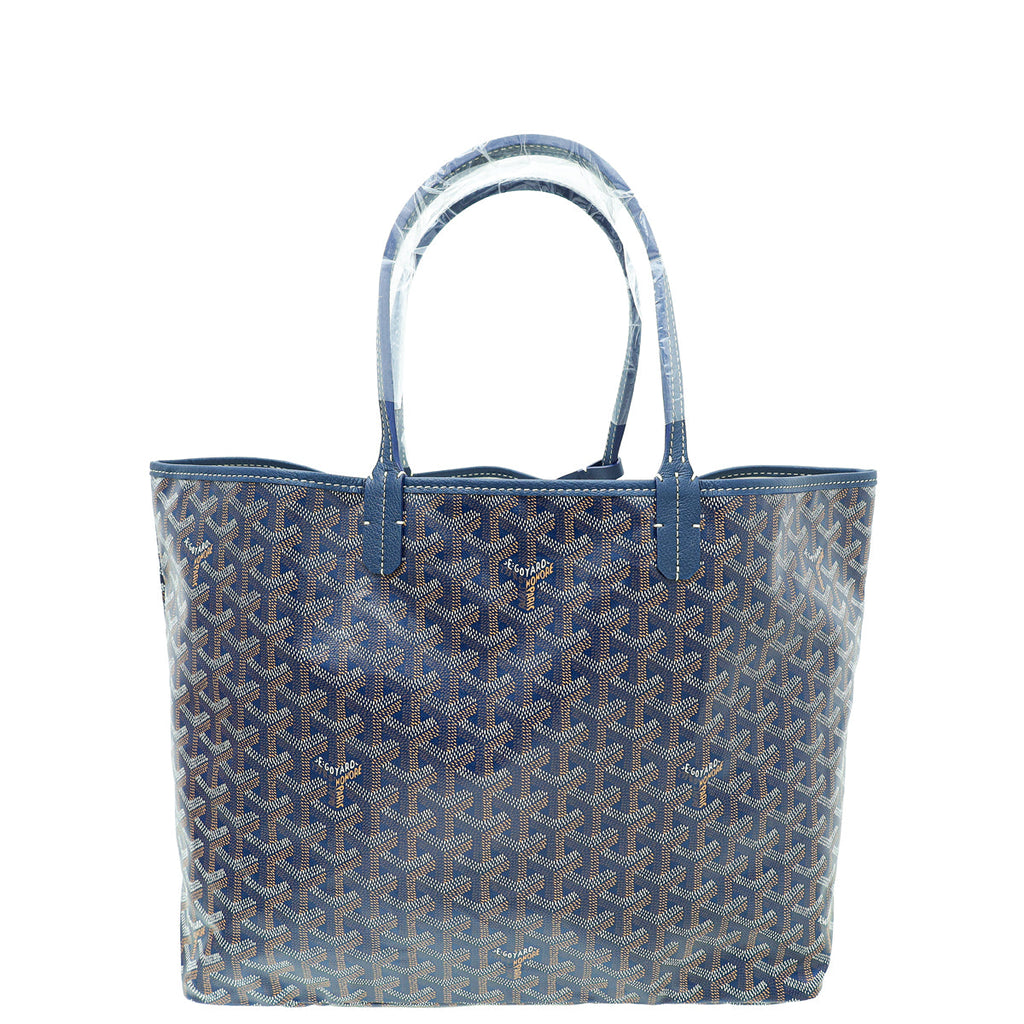 Goyard Navy Blue Goyardine Saint Louis PM Bag