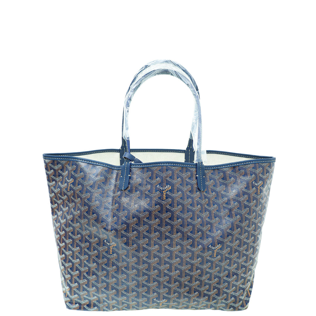 Goyard Navy Blue Goyardine Saint Louis PM Bag