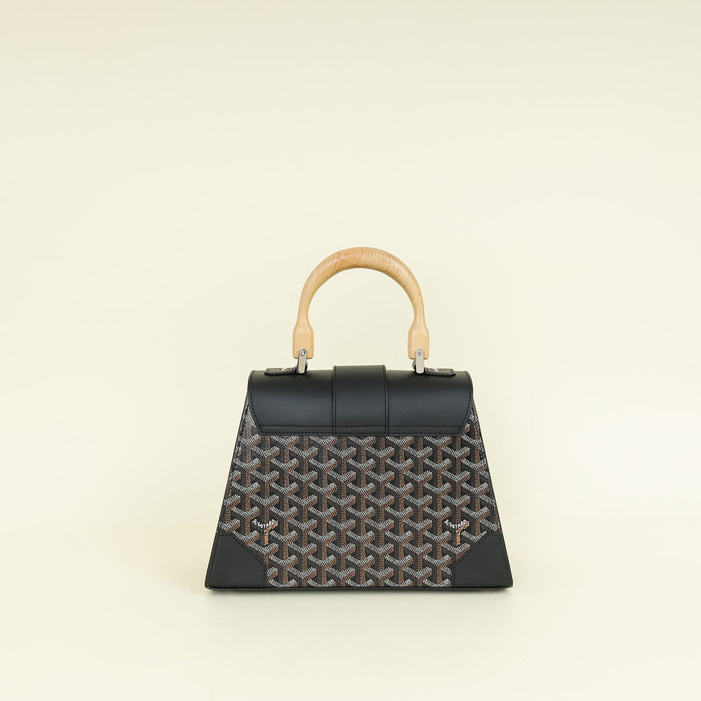 Goyard Black Goyardine Saigon PM Structure Bag
