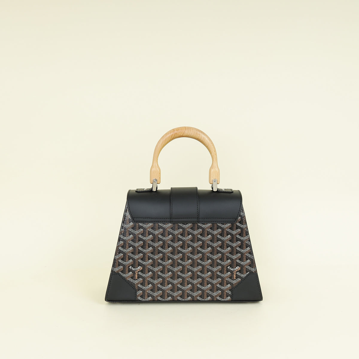 Goyard Black Goyardine Saigon PM Structure Bag