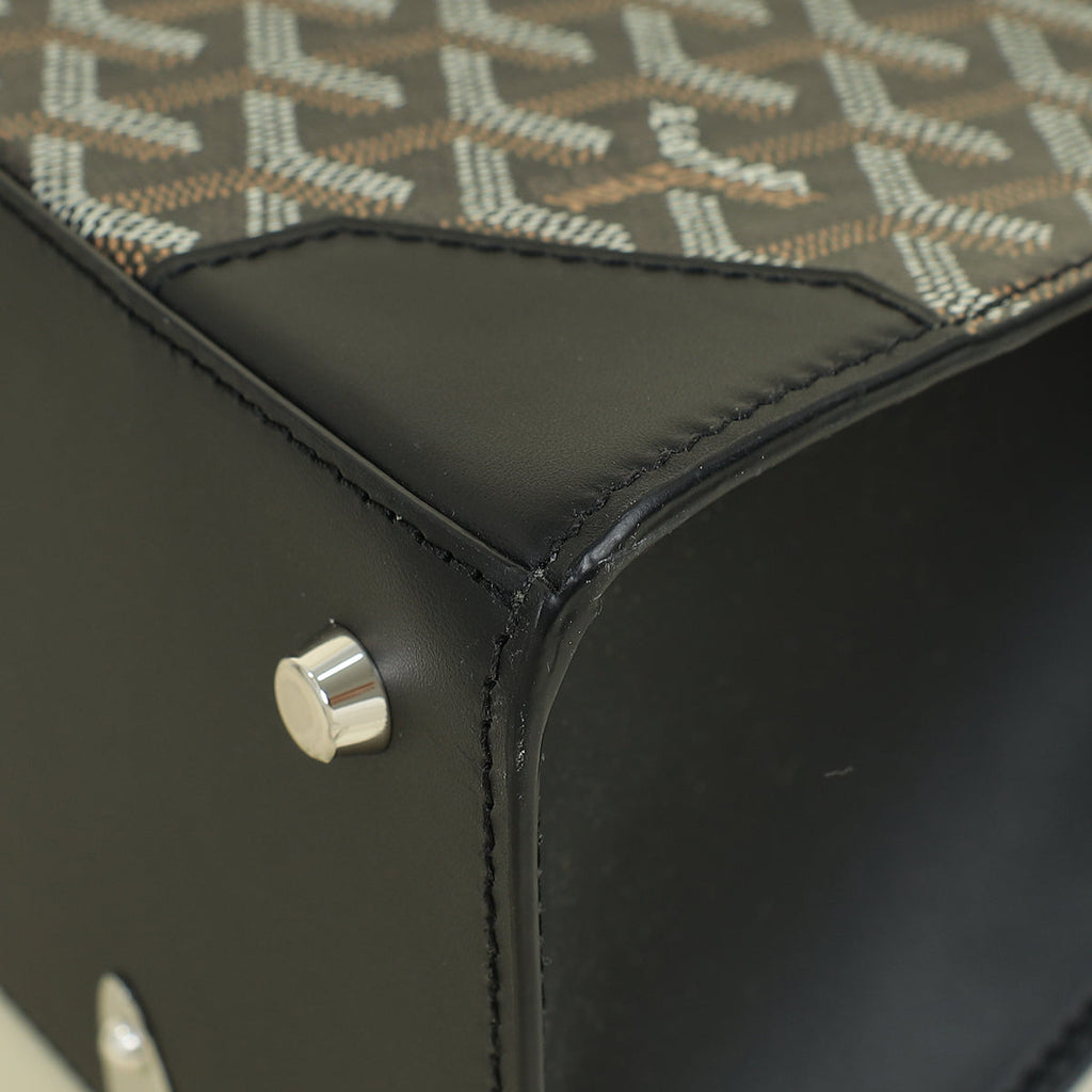 Goyard Black Goyardine Saigon PM Structure Bag