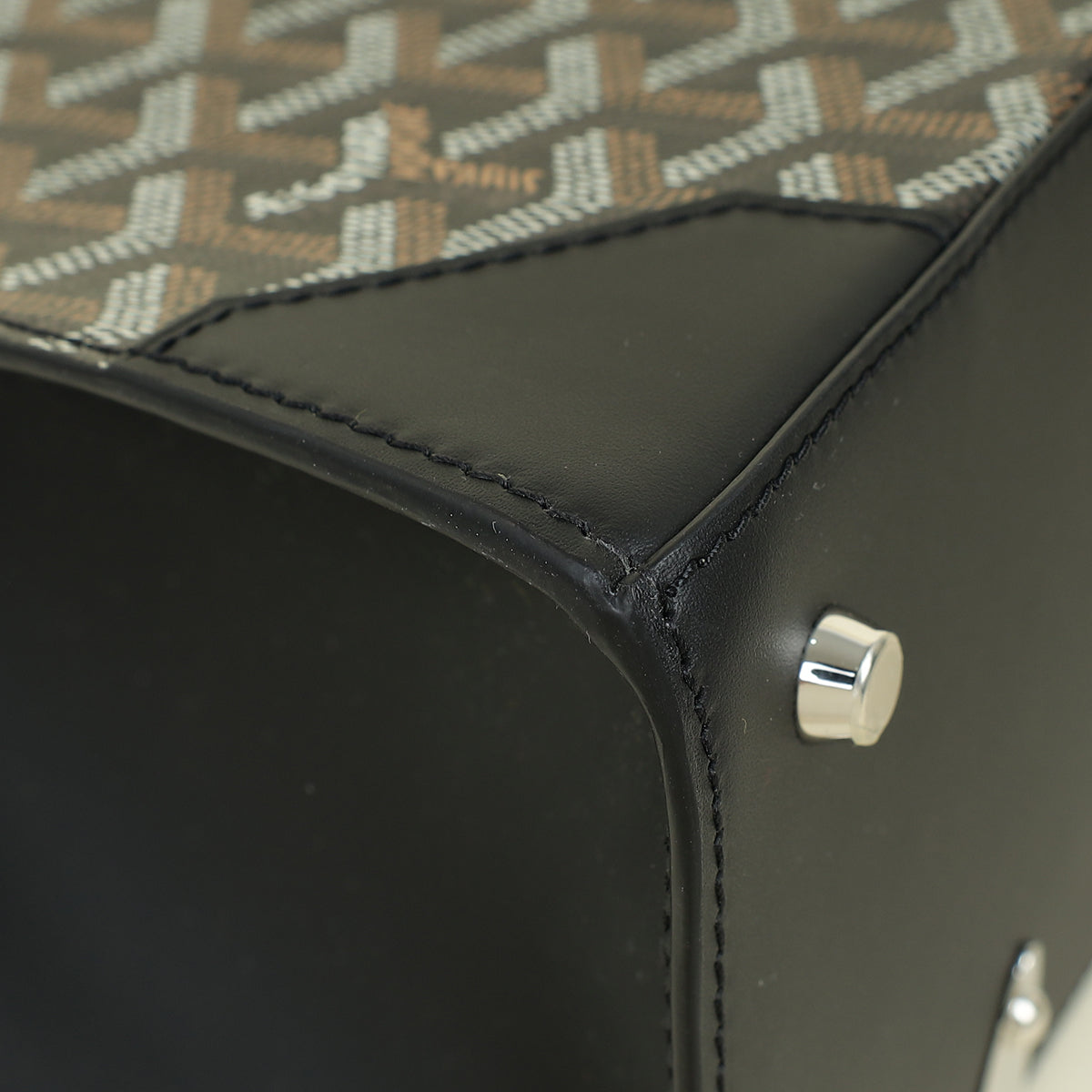 Goyard Black Goyardine Saigon PM Structure Bag