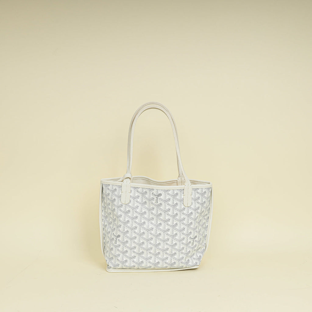 Goyard White Reversible Anjou Mini Bag