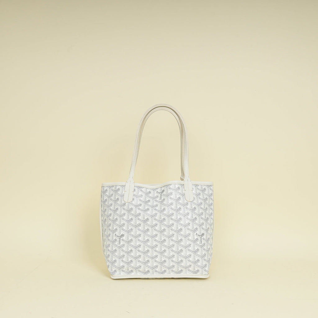 Goyard White Reversible Anjou Mini Bag