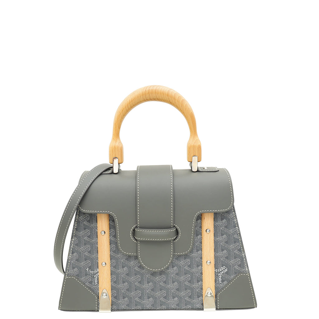 Goyard Grey Goyardine Saigon PM Bag