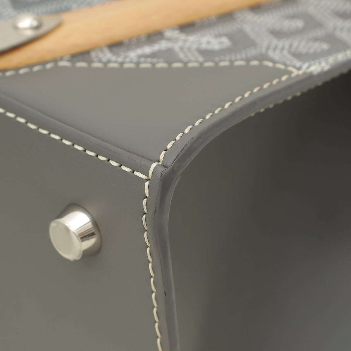 Goyard Grey Goyardine Saigon PM Bag