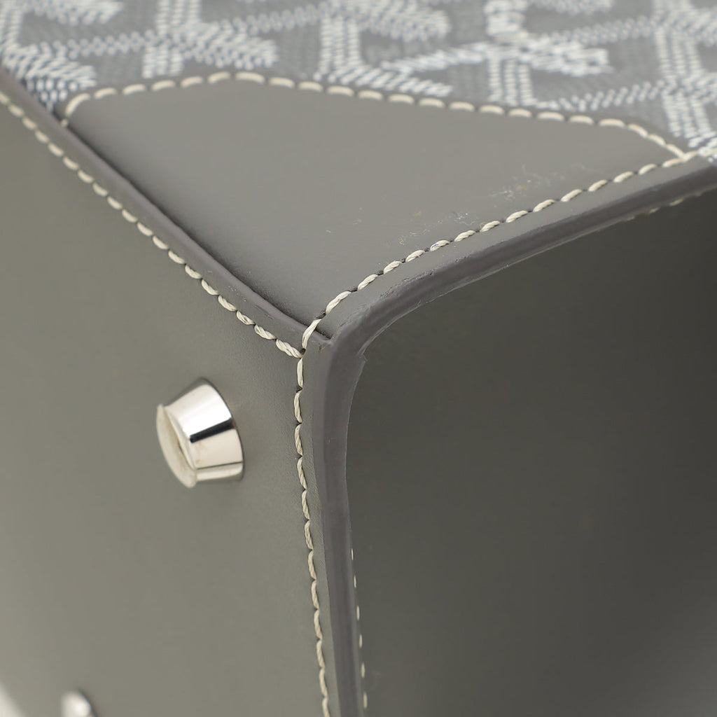Goyard Grey Goyardine Saigon PM Bag