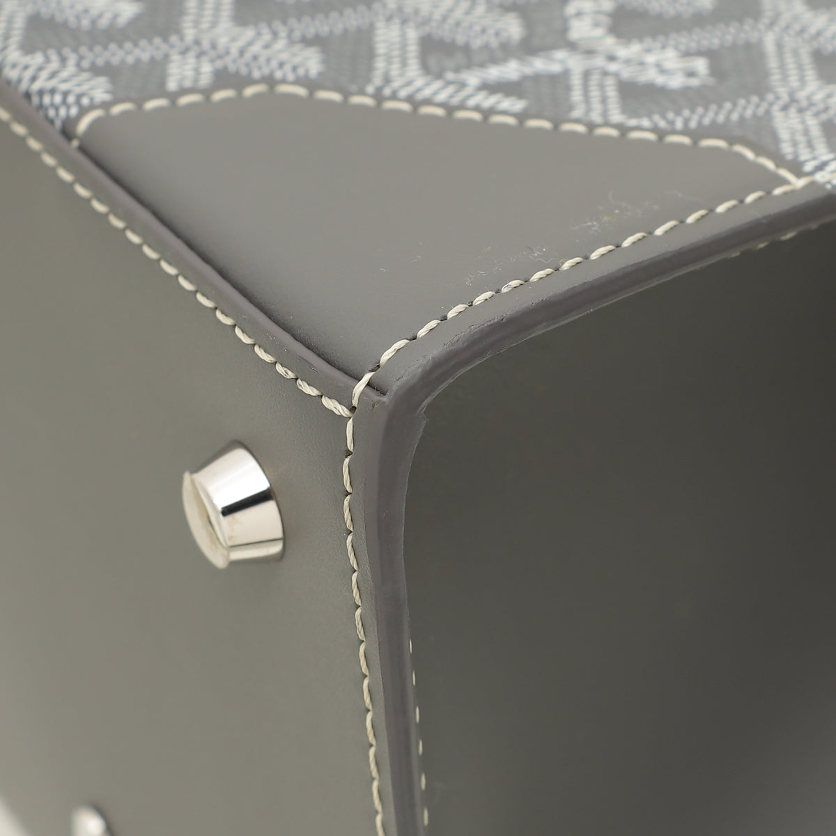 Goyard Grey Goyardine Saigon PM Bag