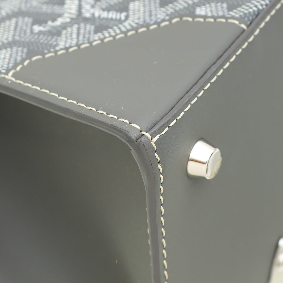 Goyard Grey Goyardine Saigon PM Bag