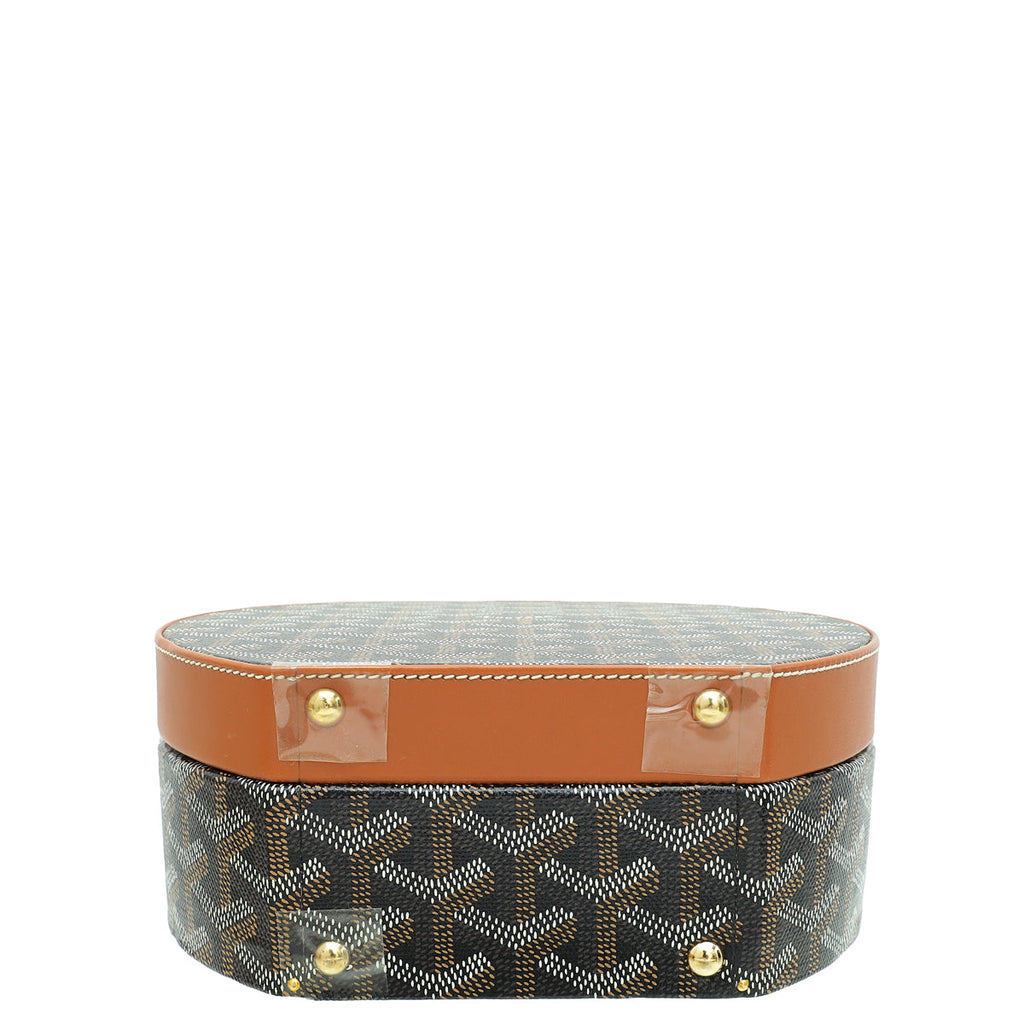 Goyard Bicolor Goyardine The Alto Hatbox Trunk Bag