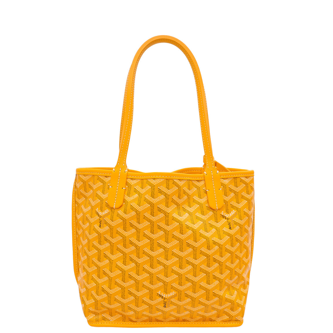 Goyard Yellow Goyardine Anjou Mini Reversible Bag