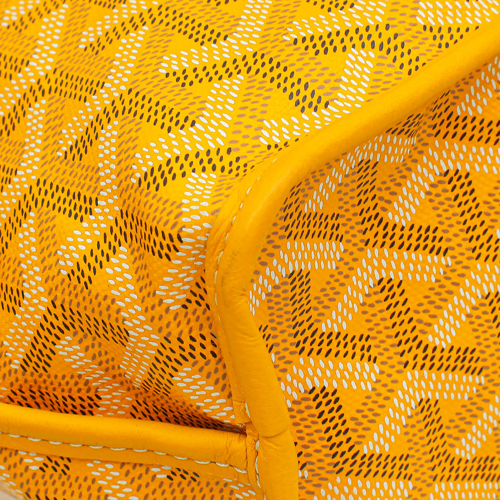 Goyard Yellow Goyardine Anjou Mini Reversible Bag
