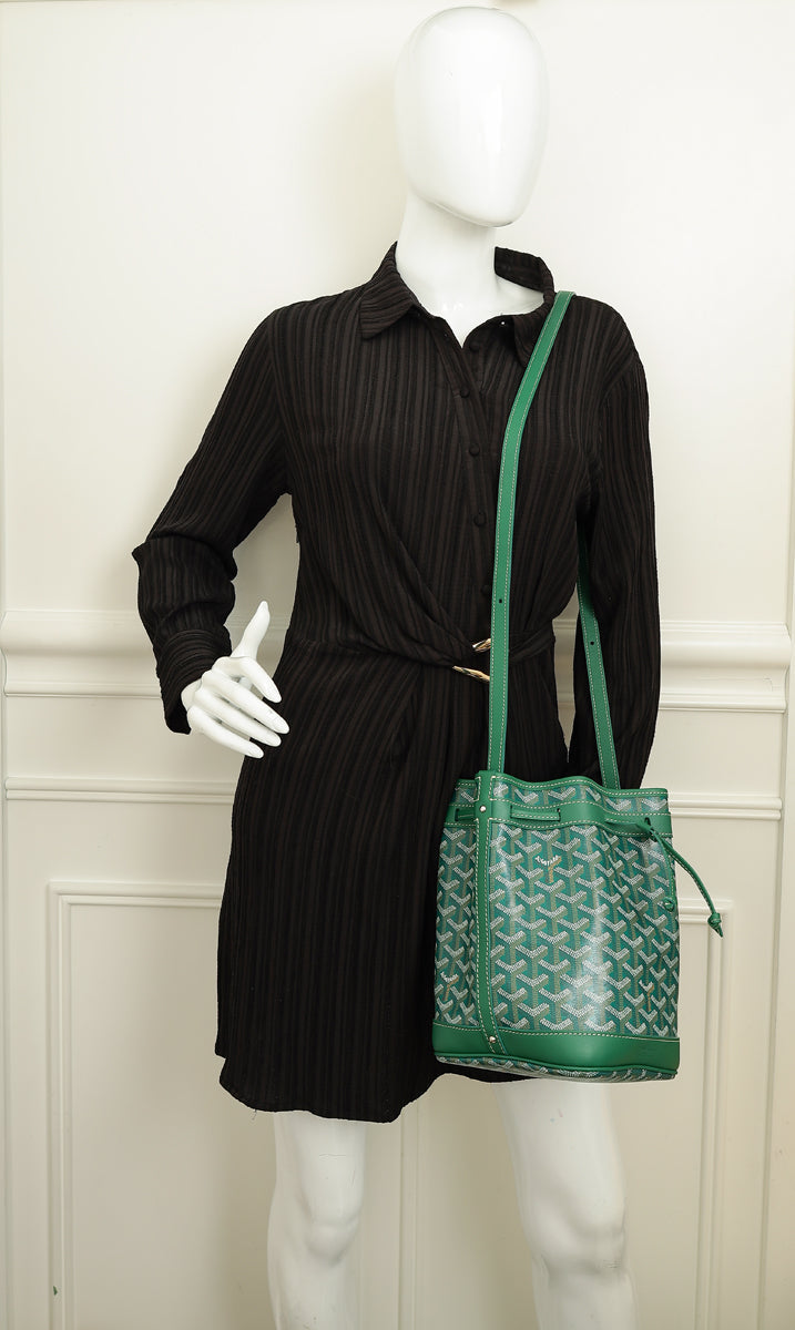 Goyard Green Goyardine Petit Flot Bucket PM Bag