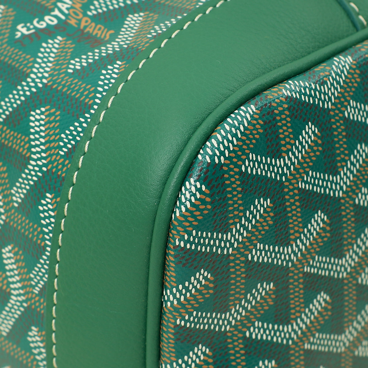 Goyard Green Goyardine Petit Flot Bucket PM Bag