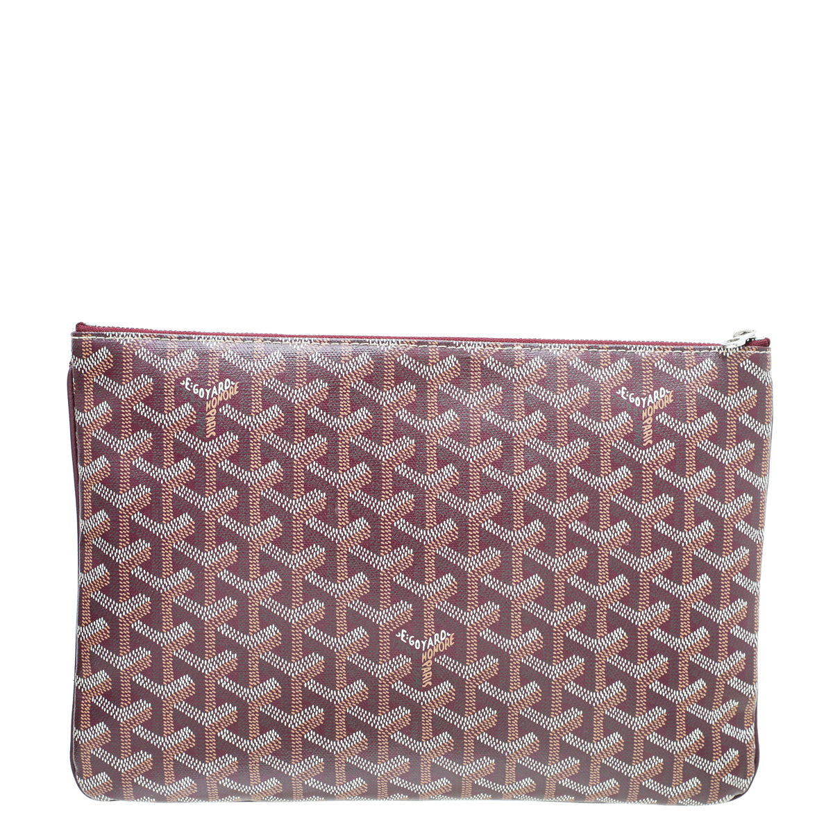 Goyard Burgundy Goyardine Senat MM Pocket Pouch