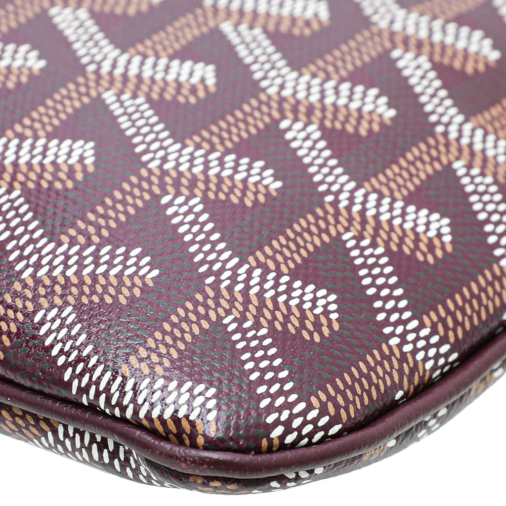 Goyard Burgundy Goyardine Senat MM Pocket Pouch