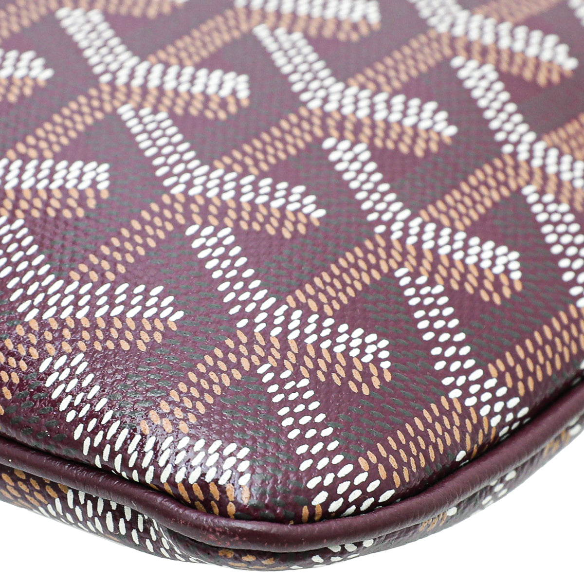 Goyard Burgundy Goyardine Senat MM Pocket Pouch