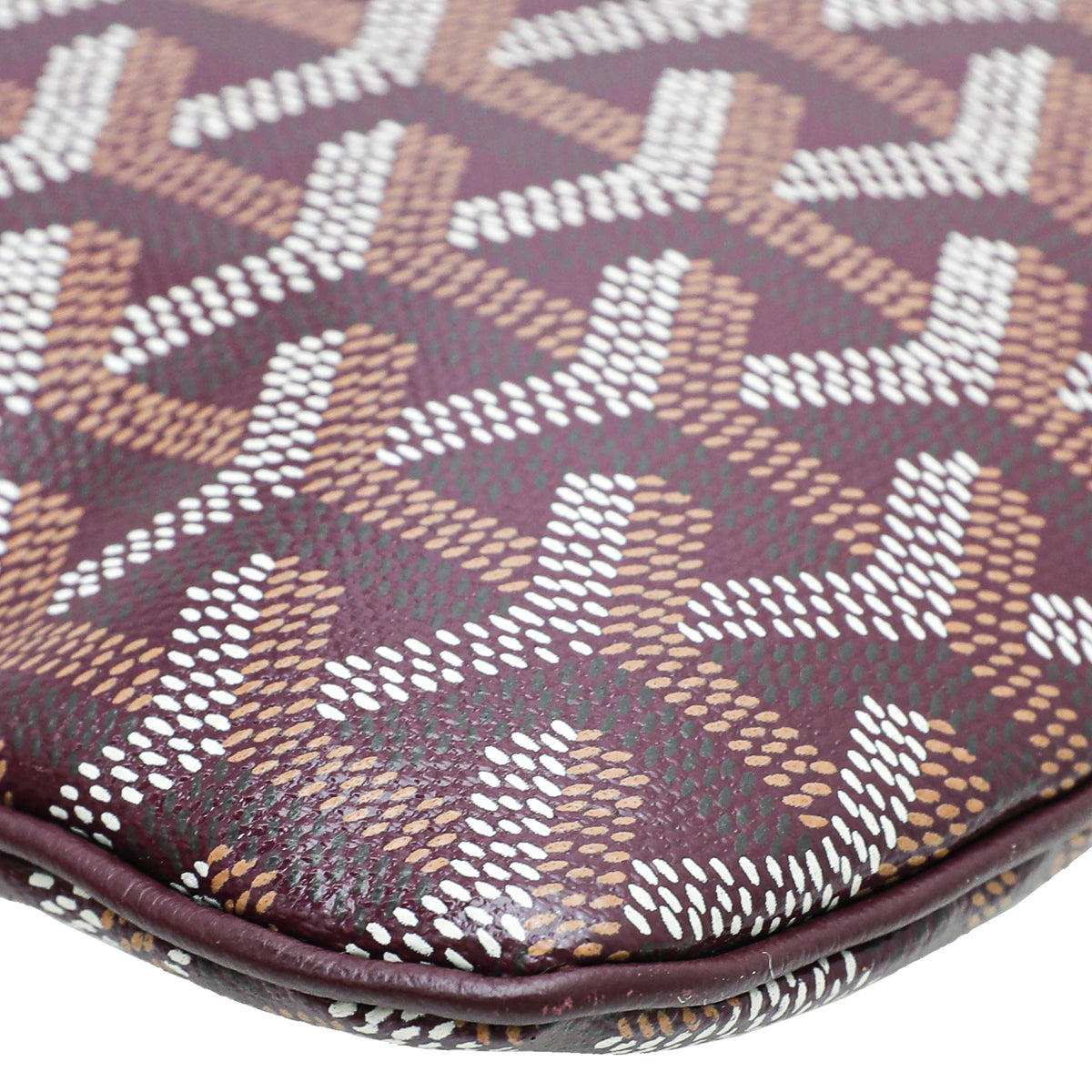 Goyard Burgundy Goyardine Senat MM Pocket Pouch