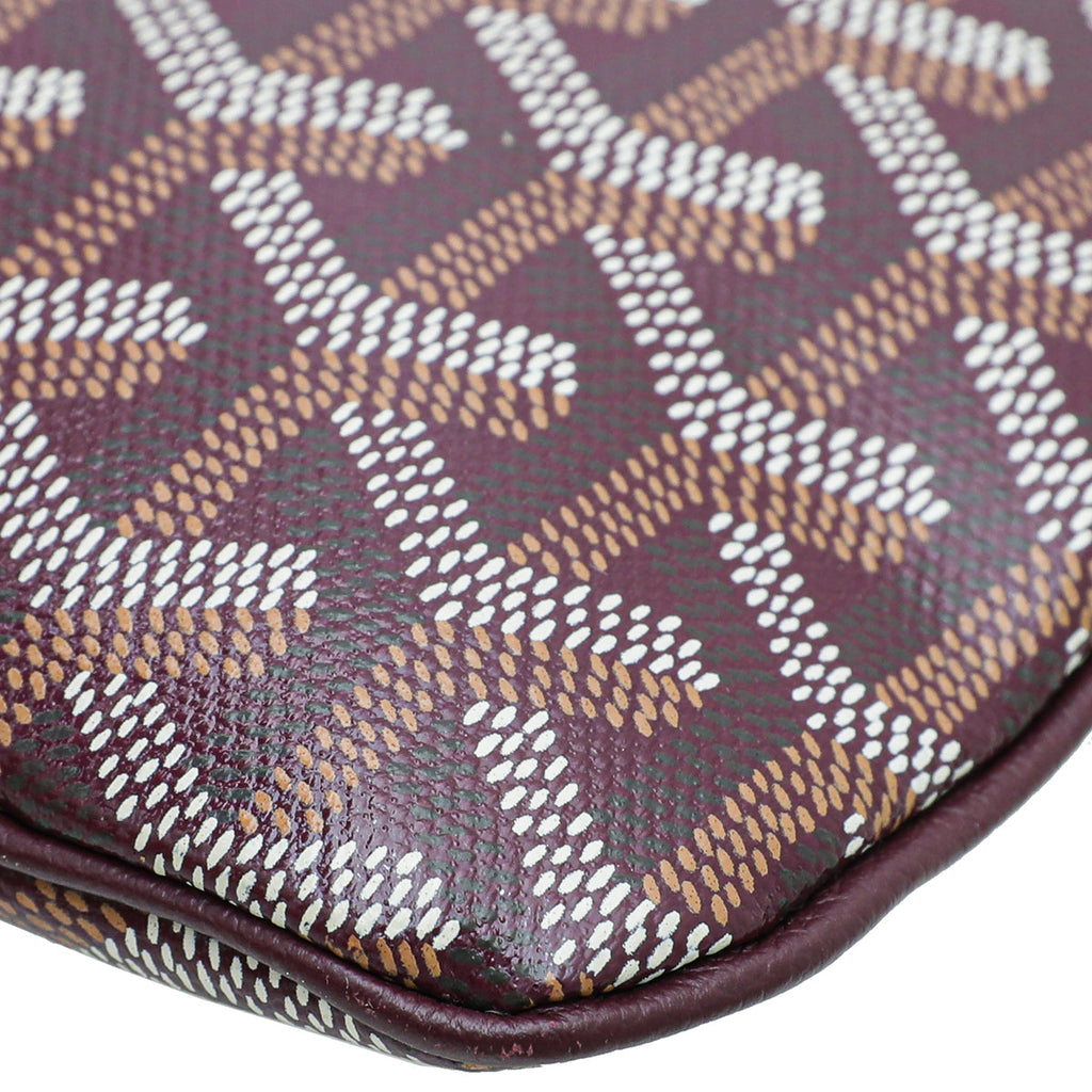Goyard Burgundy Goyardine Senat MM Pocket Pouch