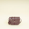 Goyard Burgundy Goyardine Belvedere PM Messenger Bag