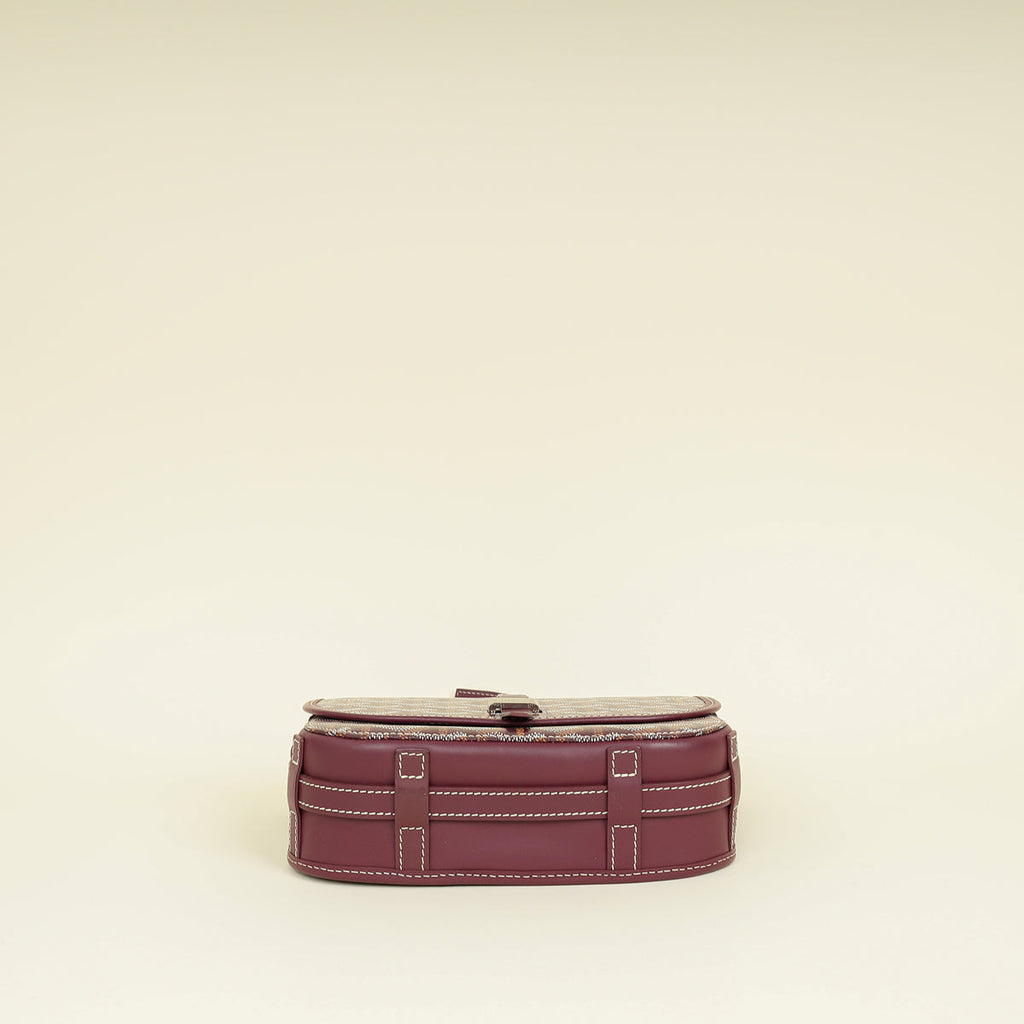 Goyard Burgundy Goyardine Belvedere PM Messenger Bag