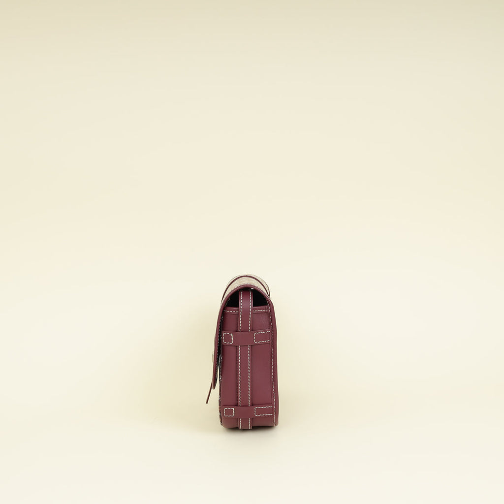 Goyard Burgundy Goyardine Belvedere PM Messenger Bag