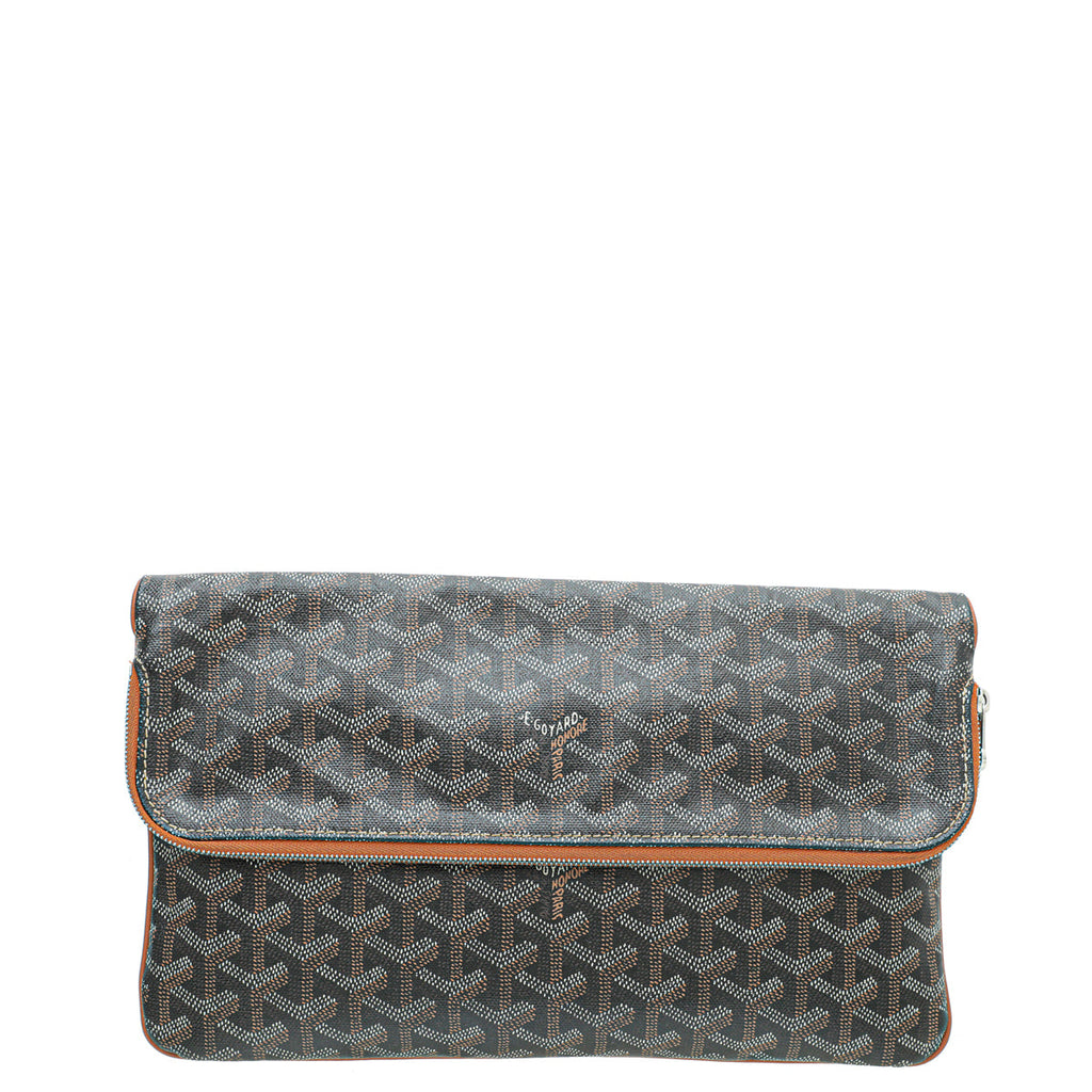 Goyard Black Goyardine Saint Marie MM Clutch