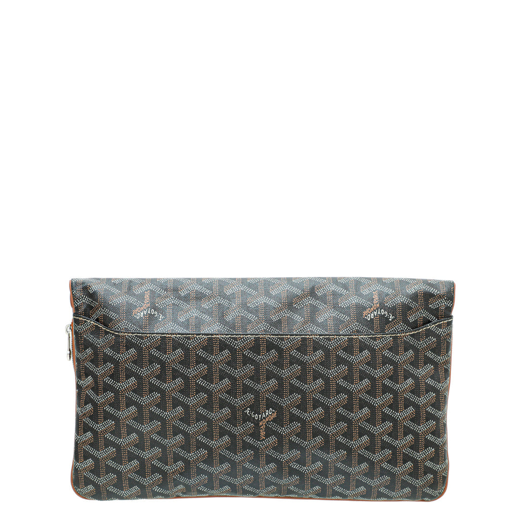Goyard Black Goyardine Saint Marie MM Clutch