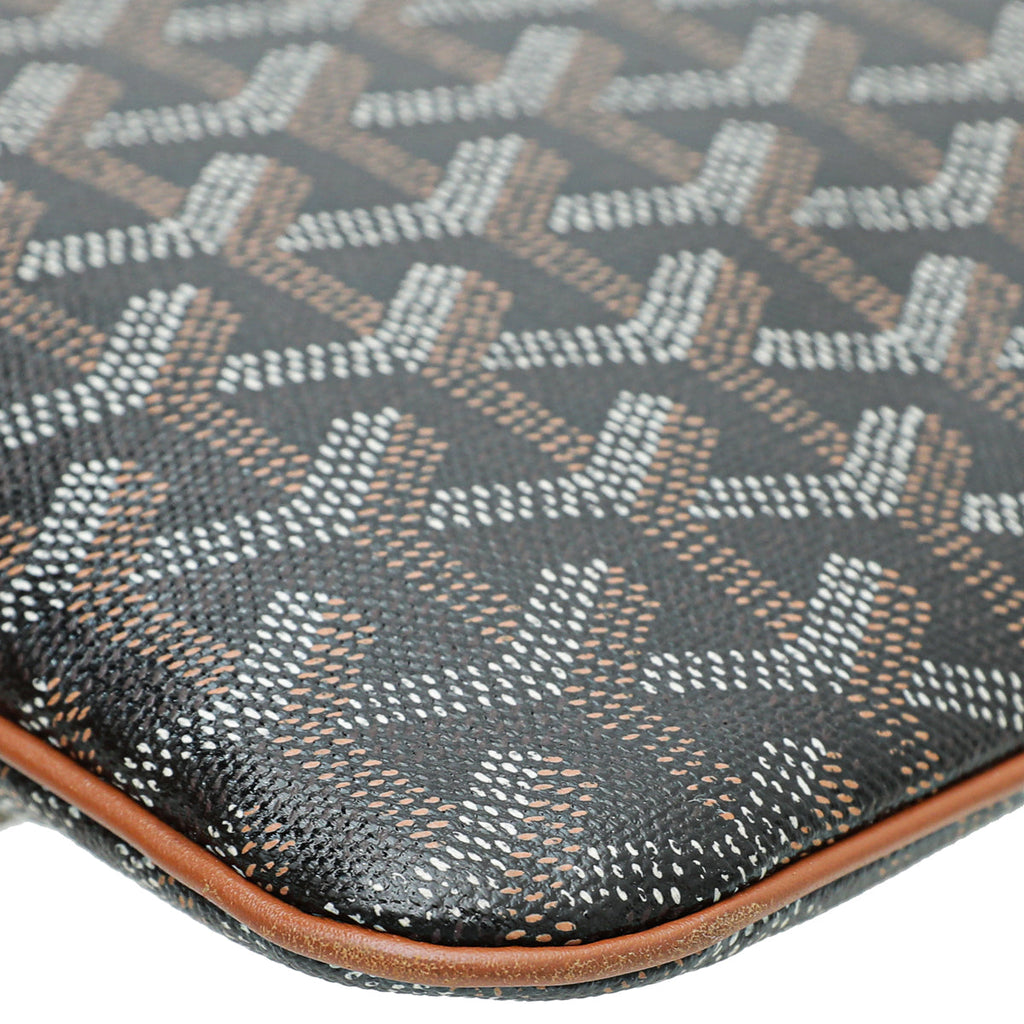 Goyard Black Goyardine Saint Marie MM Clutch