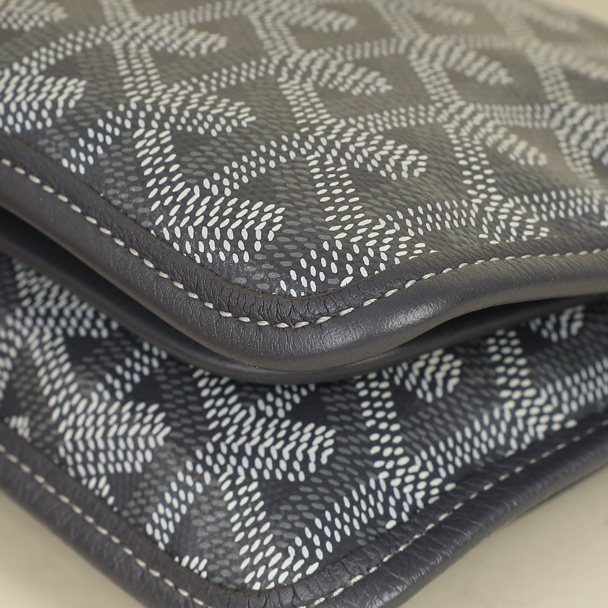 Goyard Gray Goyardine Plumet Wallet Clutch Bag