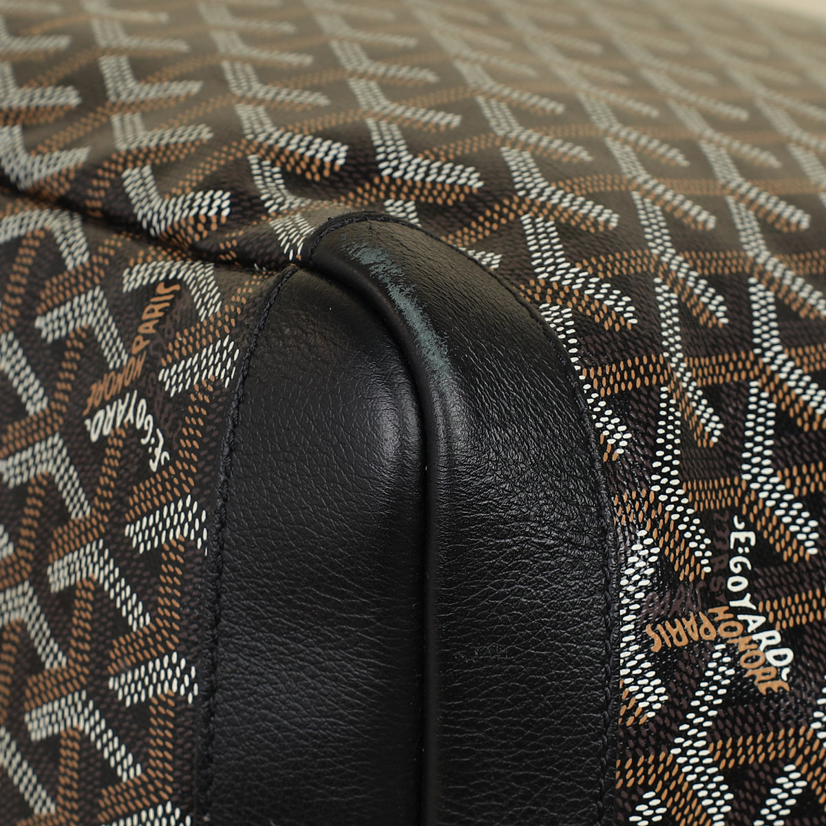 Goyard Black Goyardine Artois GM Bag