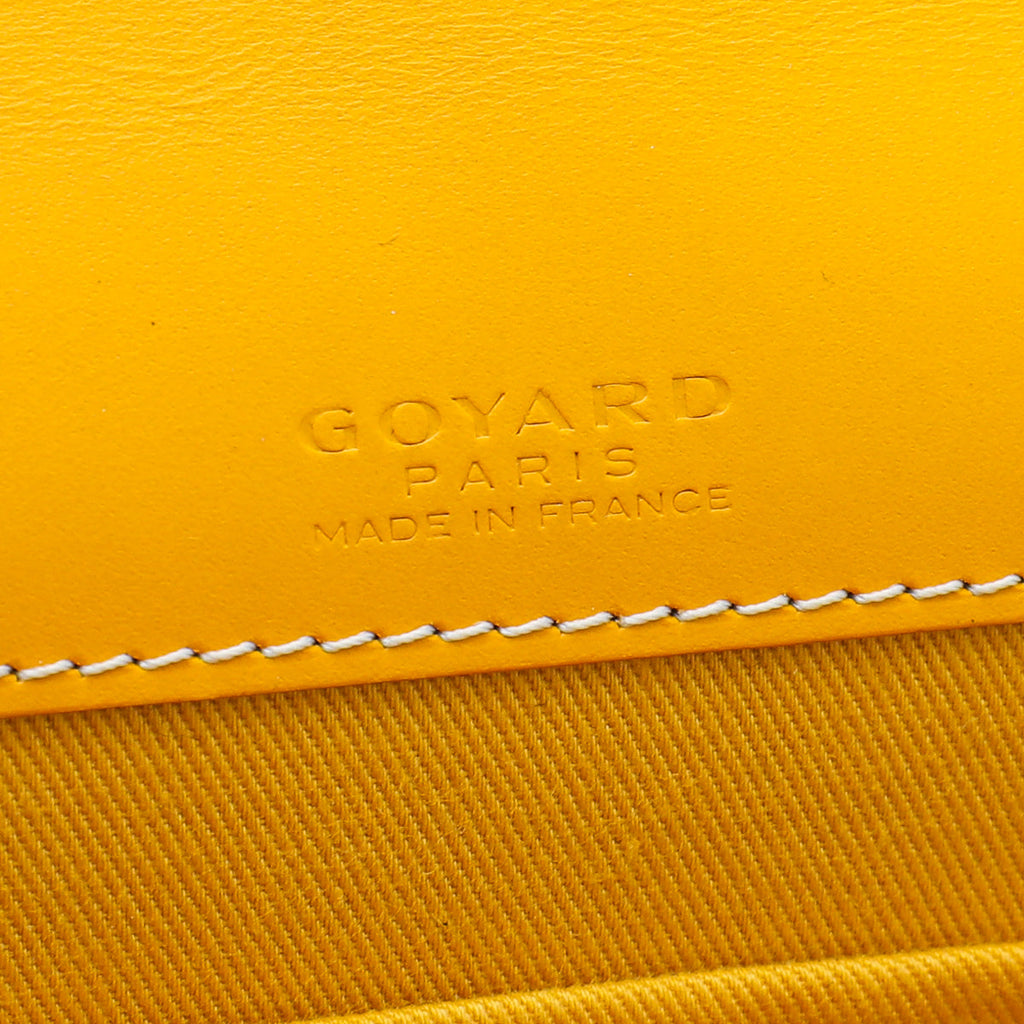 Goyard Yellow Goyardine Monte Carlo Strap Clutch
