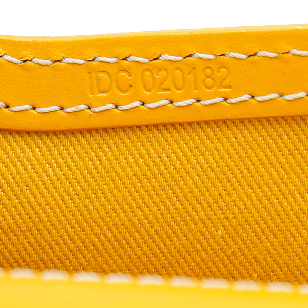 Goyard Yellow Goyardine Monte Carlo Strap Clutch