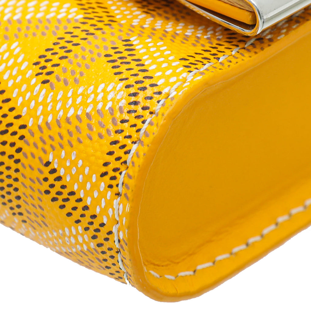 Goyard Yellow Goyardine Monte Carlo Strap Clutch