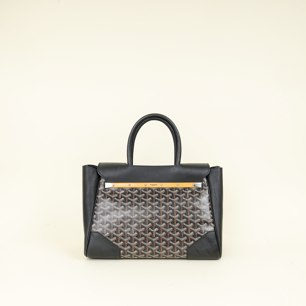 Goyard Black Goyardine Cabas Saigon MM Tote Bag