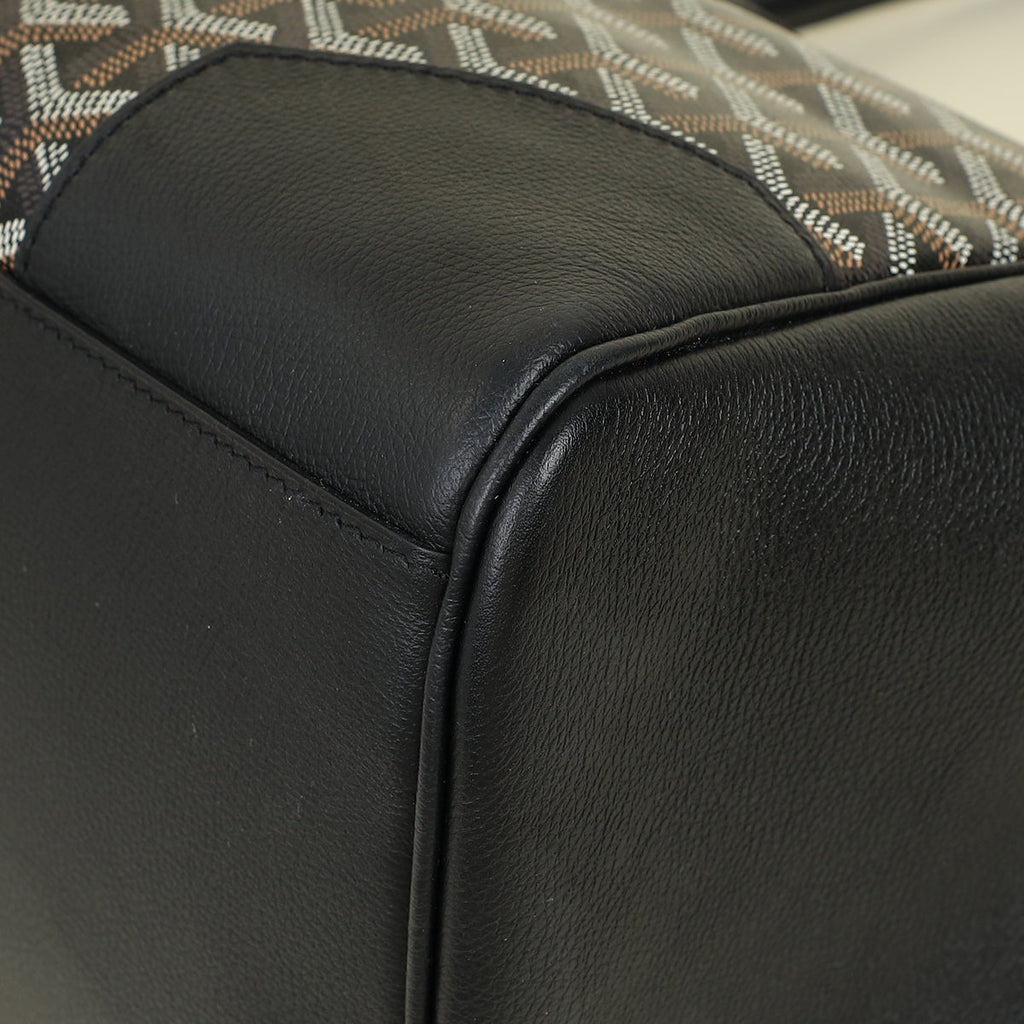 Goyard Black Goyardine Cabas Saigon MM Tote Bag