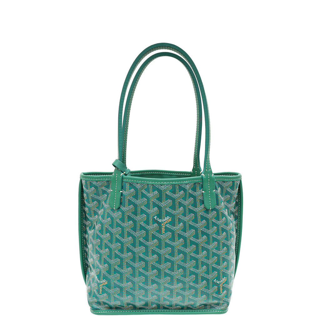 Goyard Green Goyardine Anjou Mini Reversible Bag